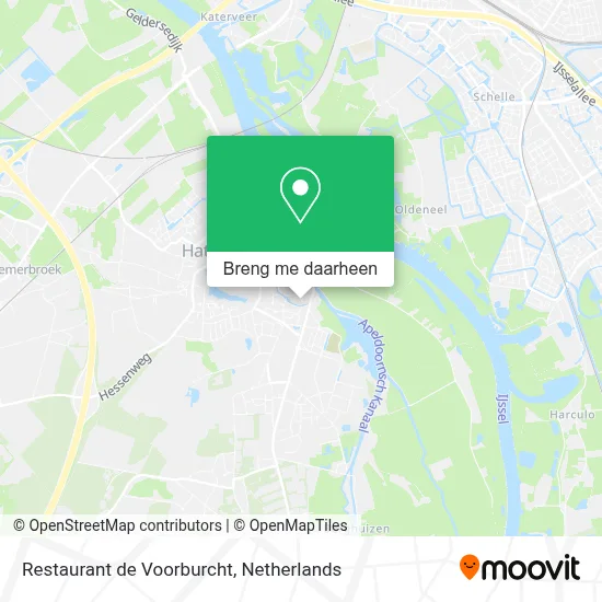 Restaurant de Voorburcht kaart