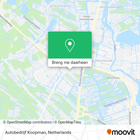 Autobedrijf Koopman kaart