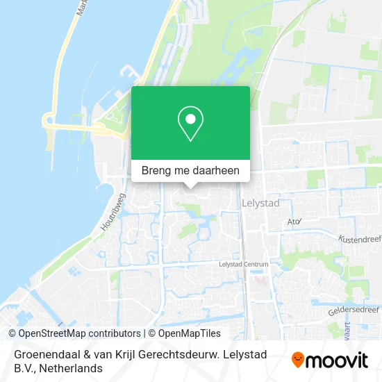 Groenendaal & van Krijl Gerechtsdeurw. Lelystad B.V. kaart
