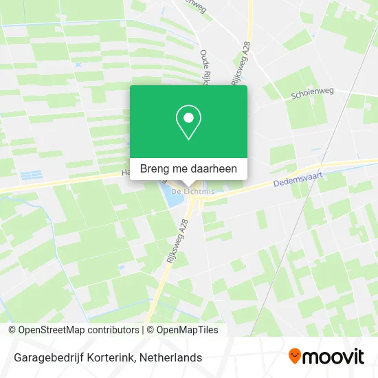 Garagebedrijf Korterink kaart