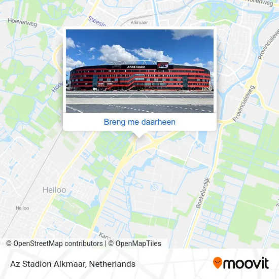 Az Stadion Alkmaar kaart
