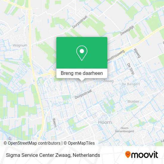 Sigma Service Center Zwaag kaart
