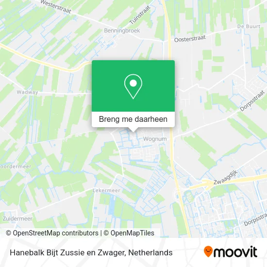 Hanebalk Bijt Zussie en Zwager kaart