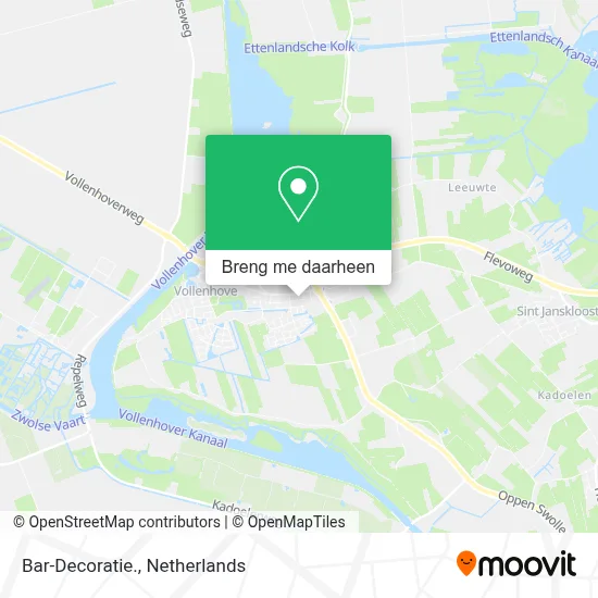 Bar-Decoratie. kaart