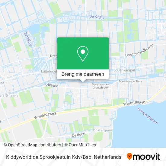 Kiddyworld de Sprookjestuin Kdv / Bso kaart