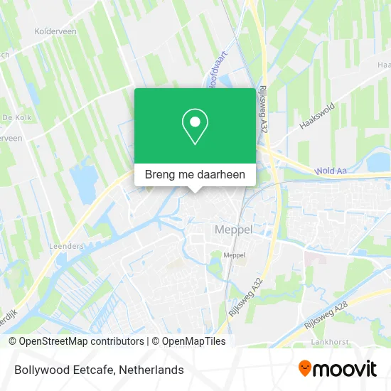 Bollywood Eetcafe kaart