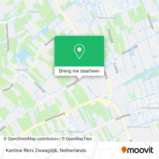 Kantine Rkvv Zwaagdijk kaart