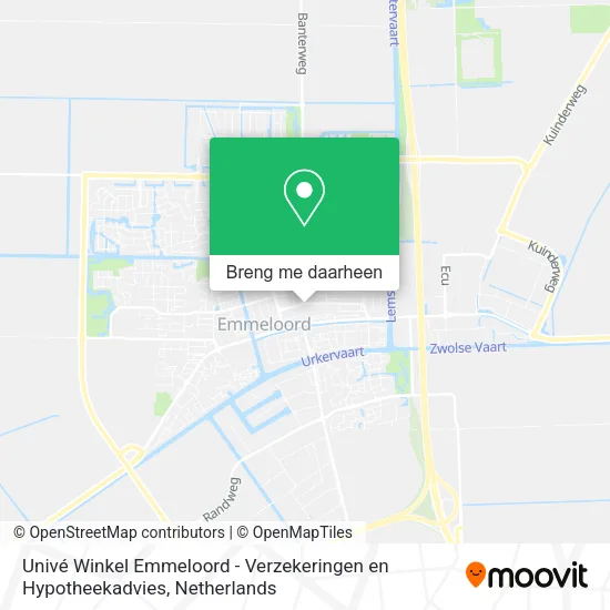 Univé Winkel Emmeloord - Verzekeringen en Hypotheekadvies kaart