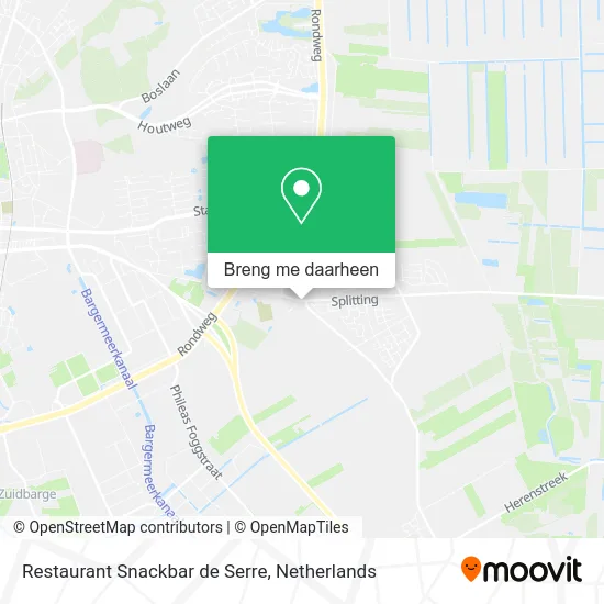 Restaurant Snackbar de Serre kaart