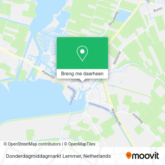 Donderdagmiddagmarkt Lemmer kaart
