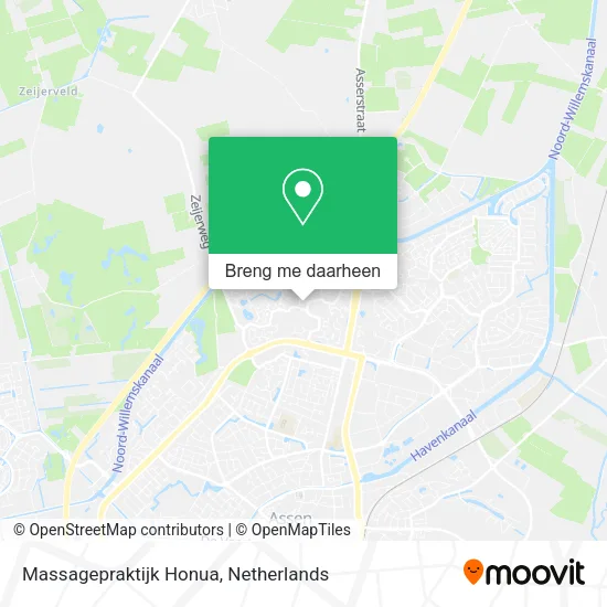 Massagepraktijk Honua kaart