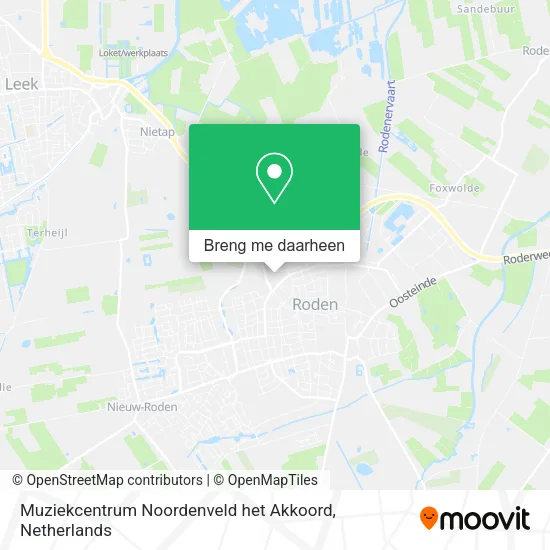 Muziekcentrum Noordenveld het Akkoord kaart
