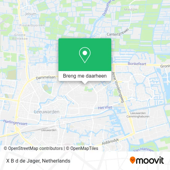 X B d de Jager kaart