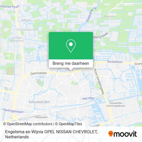 Engelsma en Wijnia OPEL NISSAN CHEVROLET kaart
