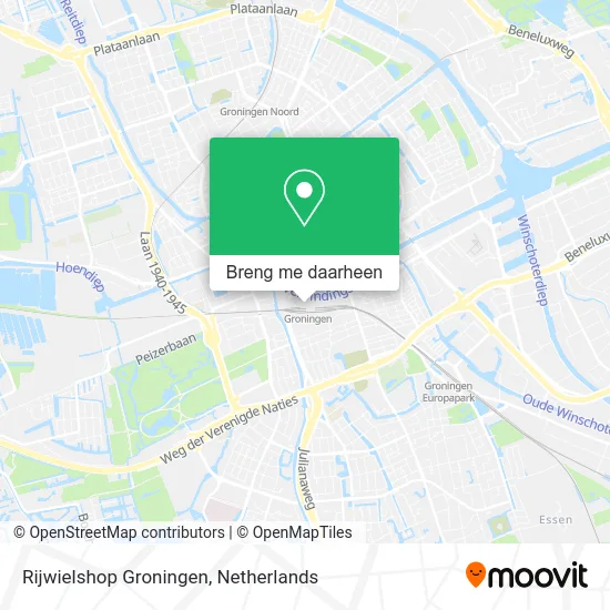 Rijwielshop Groningen kaart