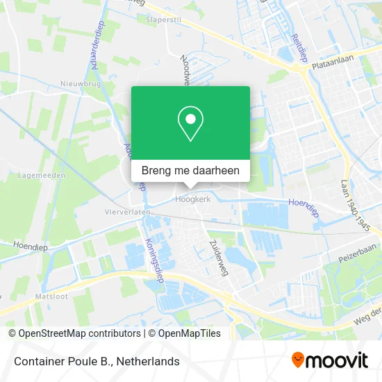 Container Poule B. kaart
