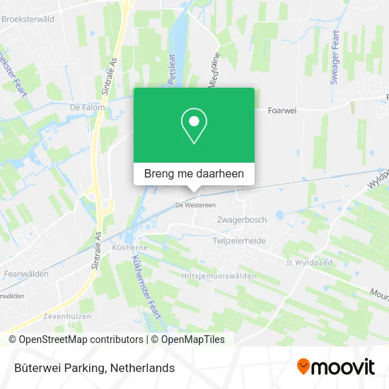 Bûterwei Parking kaart
