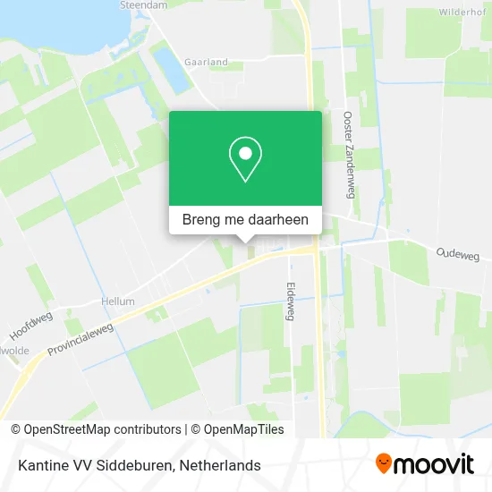 Kantine VV Siddeburen kaart