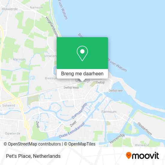 Pet's Place kaart