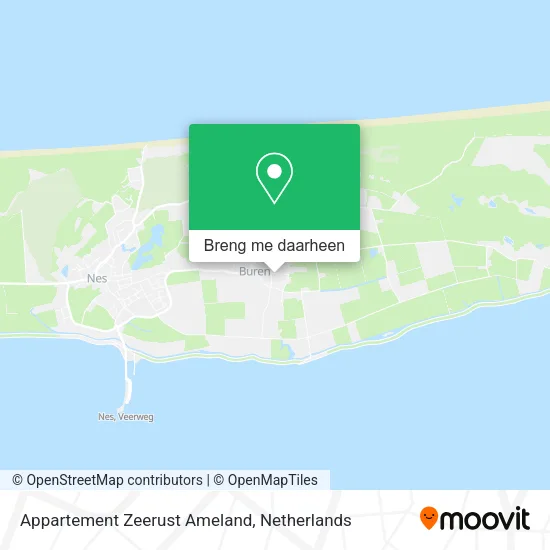 Appartement Zeerust Ameland kaart
