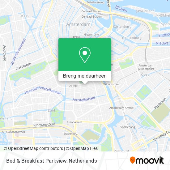 Bed & Breakfast Parkview kaart