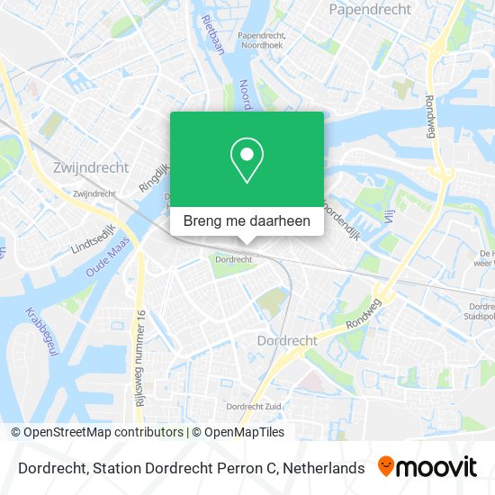 Dordrecht, Station Dordrecht Perron C kaart