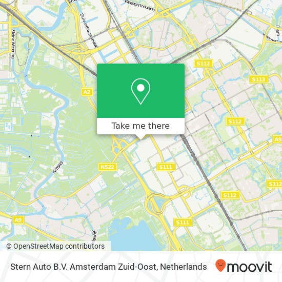 Stern Auto B.V. Amsterdam Zuid-Oost kaart