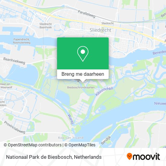 Nationaal Park de Biesbosch kaart