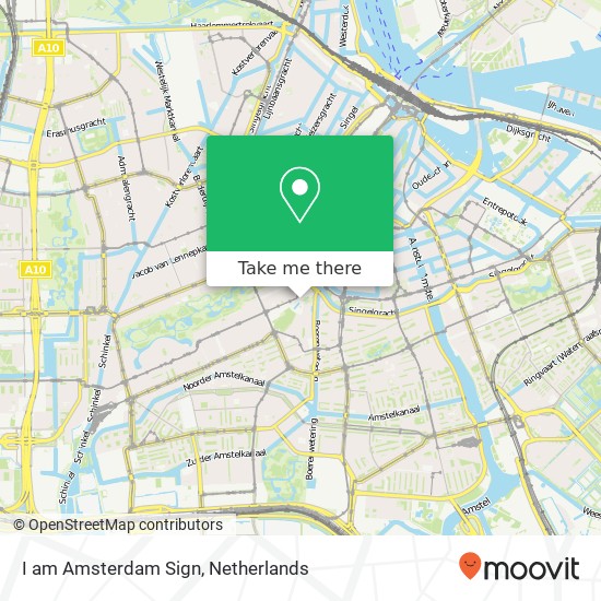 I am Amsterdam Sign kaart