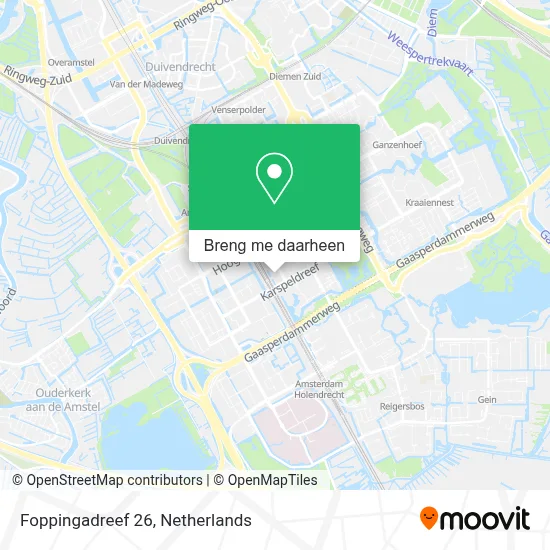 Foppingadreef 26 kaart