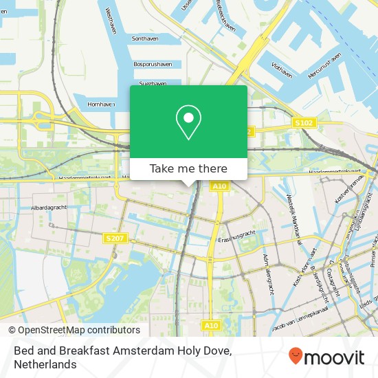 Bed and Breakfast Amsterdam Holy Dove kaart