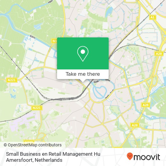 Small Business en Retail Management Hu Amersfoort kaart