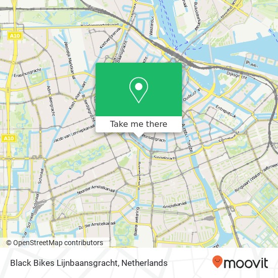 Black Bikes Lijnbaansgracht kaart