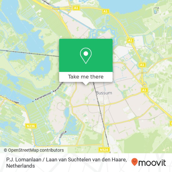 P.J. Lomanlaan / Laan van Suchtelen van den Haare kaart