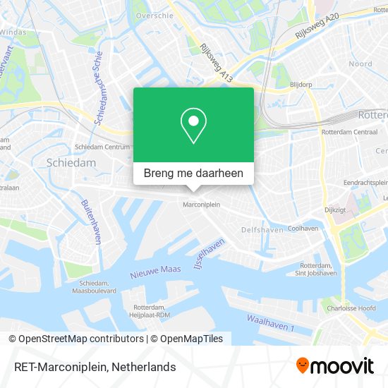 Ontmoedigd zijn wassen Elektrisch Hoe gaan naar RET-Marconiplein in Rotterdam via Bus, Metro, Trein of Tram?