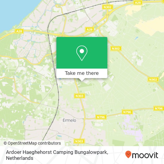 Ardoer Haeghehorst Camping Bungalowpark kaart