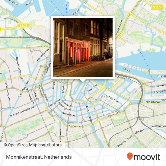 Monnikenstraat kaart