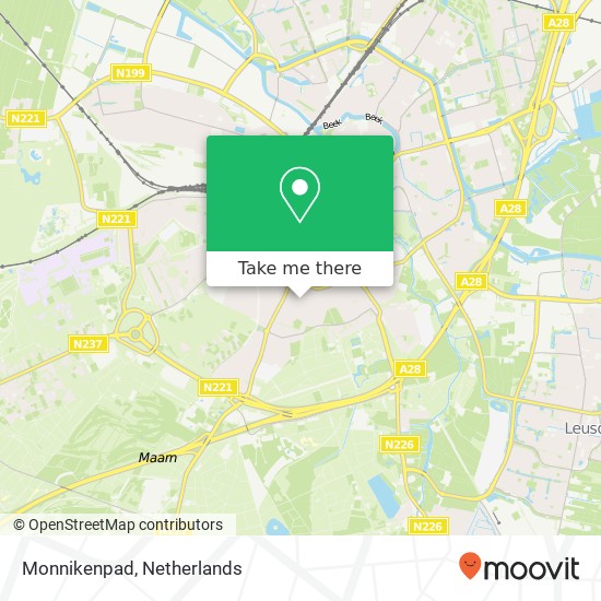 Monnikenpad kaart