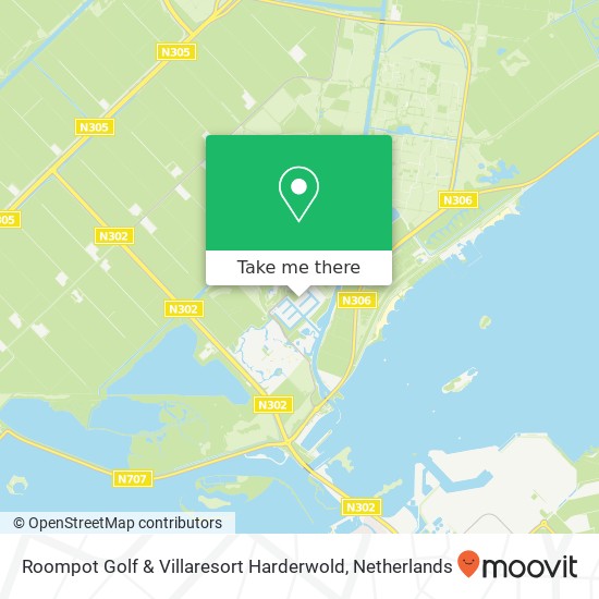 Roompot Golf & Villaresort Harderwold kaart