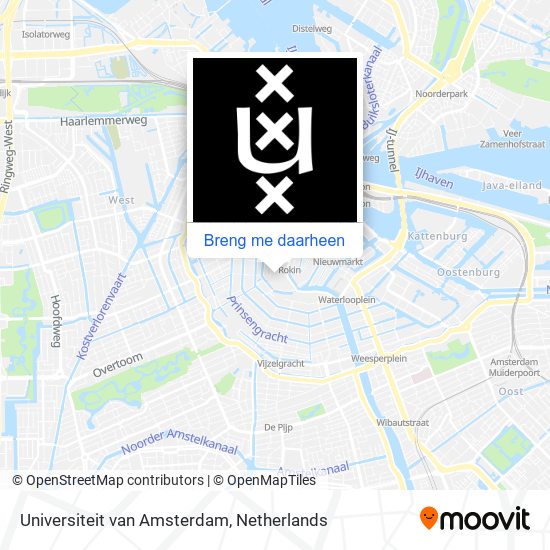 Universiteit van Amsterdam kaart
