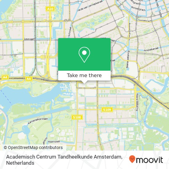Academisch Centrum Tandheelkunde Amsterdam kaart
