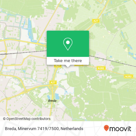 Breda, Minervum 7419/7500 kaart
