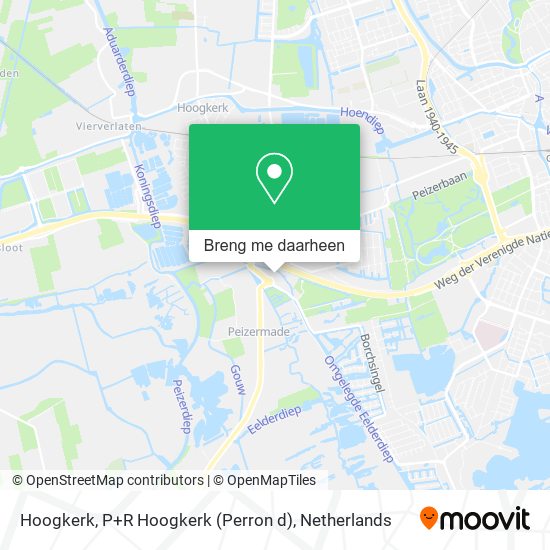 Hoogkerk, P+R Hoogkerk (Perron d) kaart