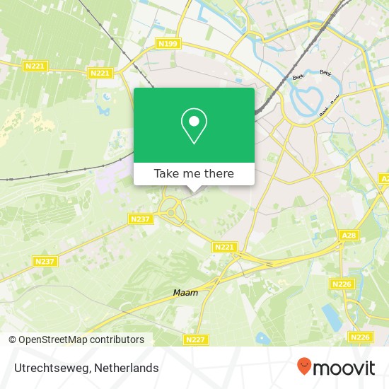 Utrechtseweg kaart