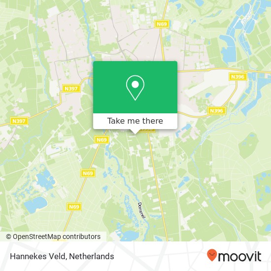 Hannekes Veld kaart