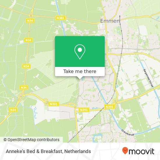 Anneke's Bed & Breakfast kaart