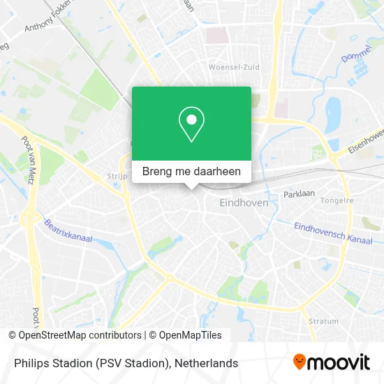 Philips Stadion (PSV Stadion) kaart