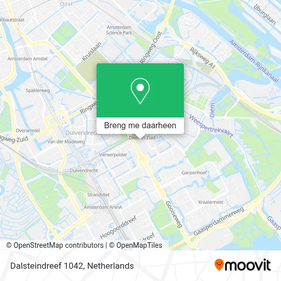 Dalsteindreef 1042 kaart