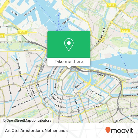 Art'Otel Amsterdam kaart
