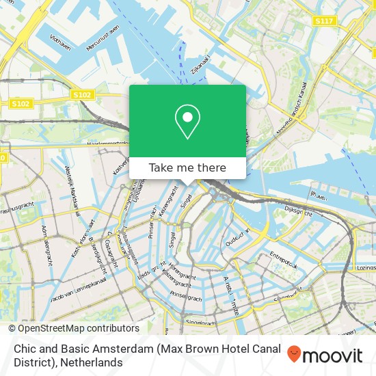 Chic and Basic Amsterdam (Max Brown Hotel Canal District) kaart